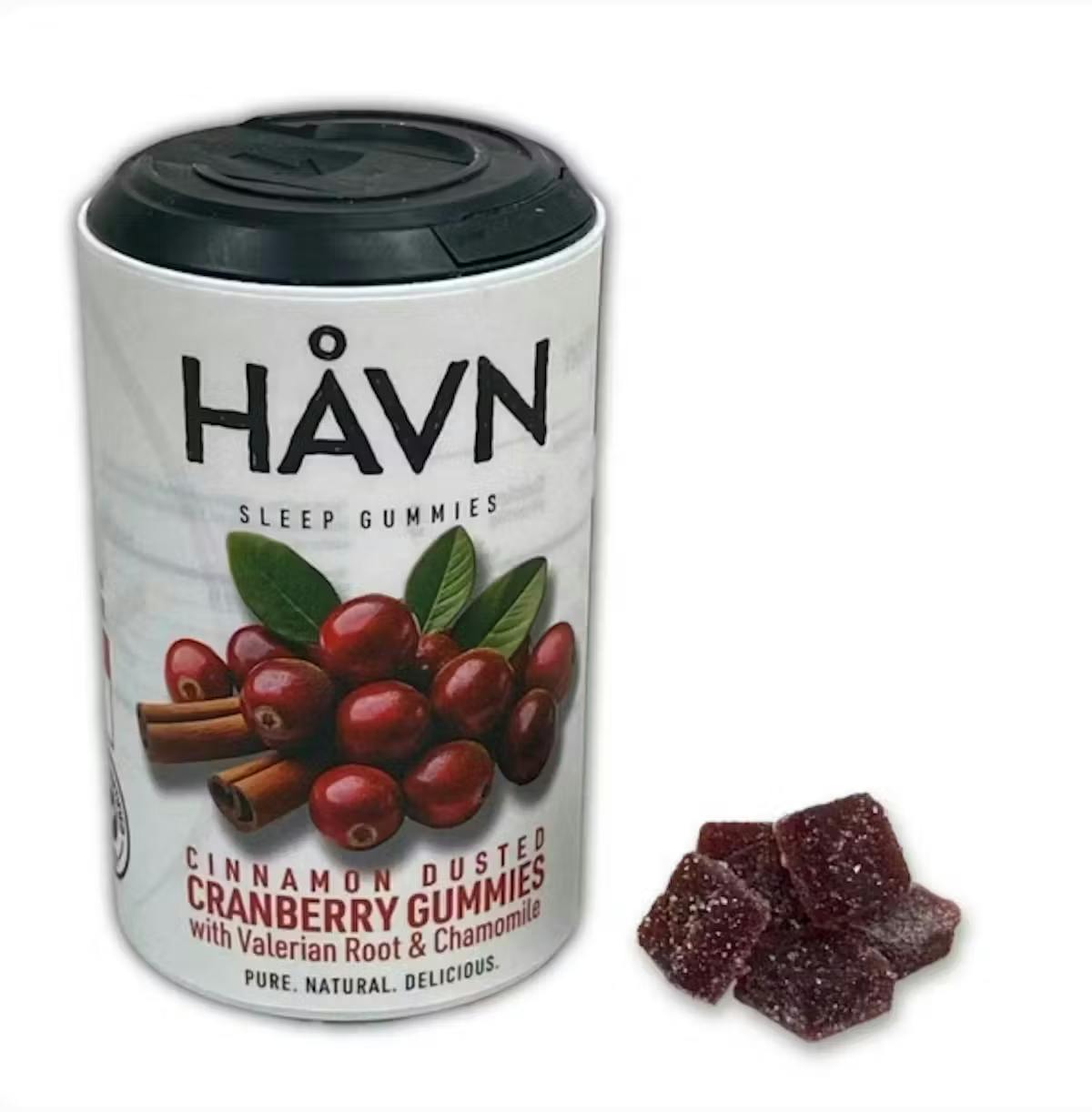 Photograph of product: HAVN - Cinnamon Cranberry 2:1 (CBN:TH-oui) - 100mg 20pk au chocolat Rosin Gummies
