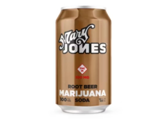 Photograph of product: MARY JONES - ROOT BEER SODA 100MG HYBRID