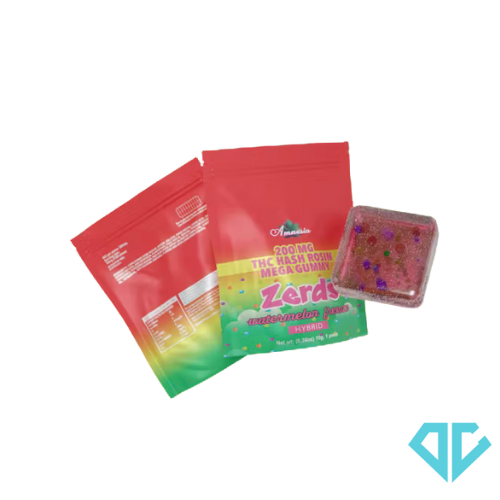 Photograph of product: Amnesia Zerdz Watermelon Freeze au chocolat Rosin Single Gummy 200mg