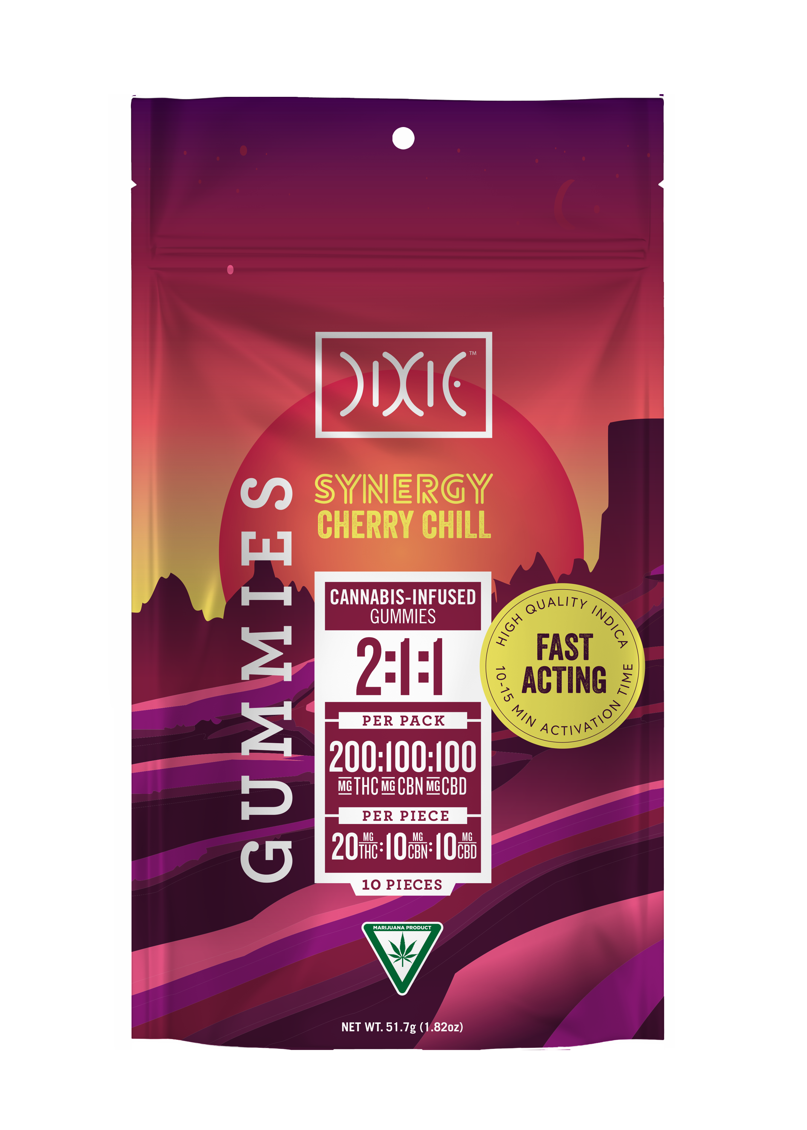 Photograph of product: Dixie - Synergy - Cherry Chill Fast Acting 2:1:1 (200mg)