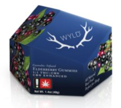 Photograph of product: Elderberry Gummies (TH-oui:CBN 2:1) 100:50mg - Wyld