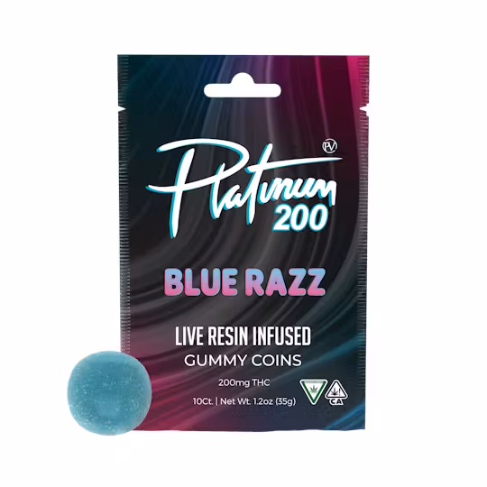 Photograph of product: Blue Razz | 200MG Live Resin Gummies