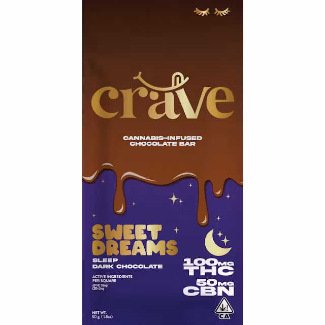 Photograph of Product: Crave | CBN Choc Bar 100mg | Sweet Dreams (2:1)