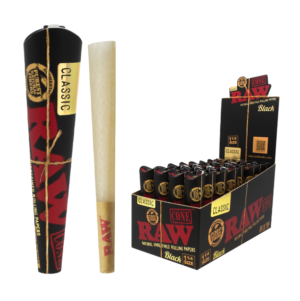 Photograph of product: Black Classic Cones | 1 1/4 | 6PK