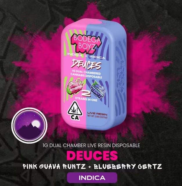 Photograph of product: Pink Guava Runtz (I) x Blueberry Certz (I) - 1g Dual Chamber All-In-one - Retail