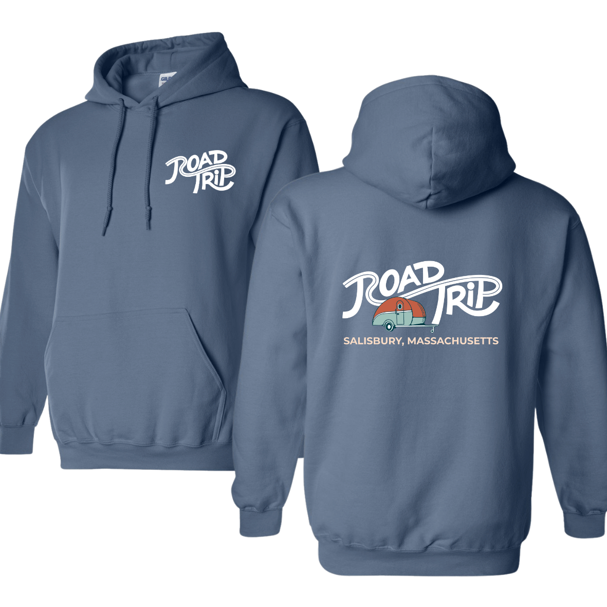 Photograph of product: RoadTrip Hoodie | Indigo Blue | XL