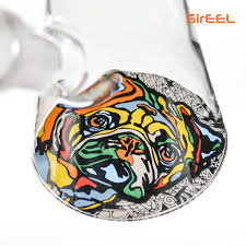 Photograph of product: Doggie Style Pup Art Beaker Bong + Bowl - 10"