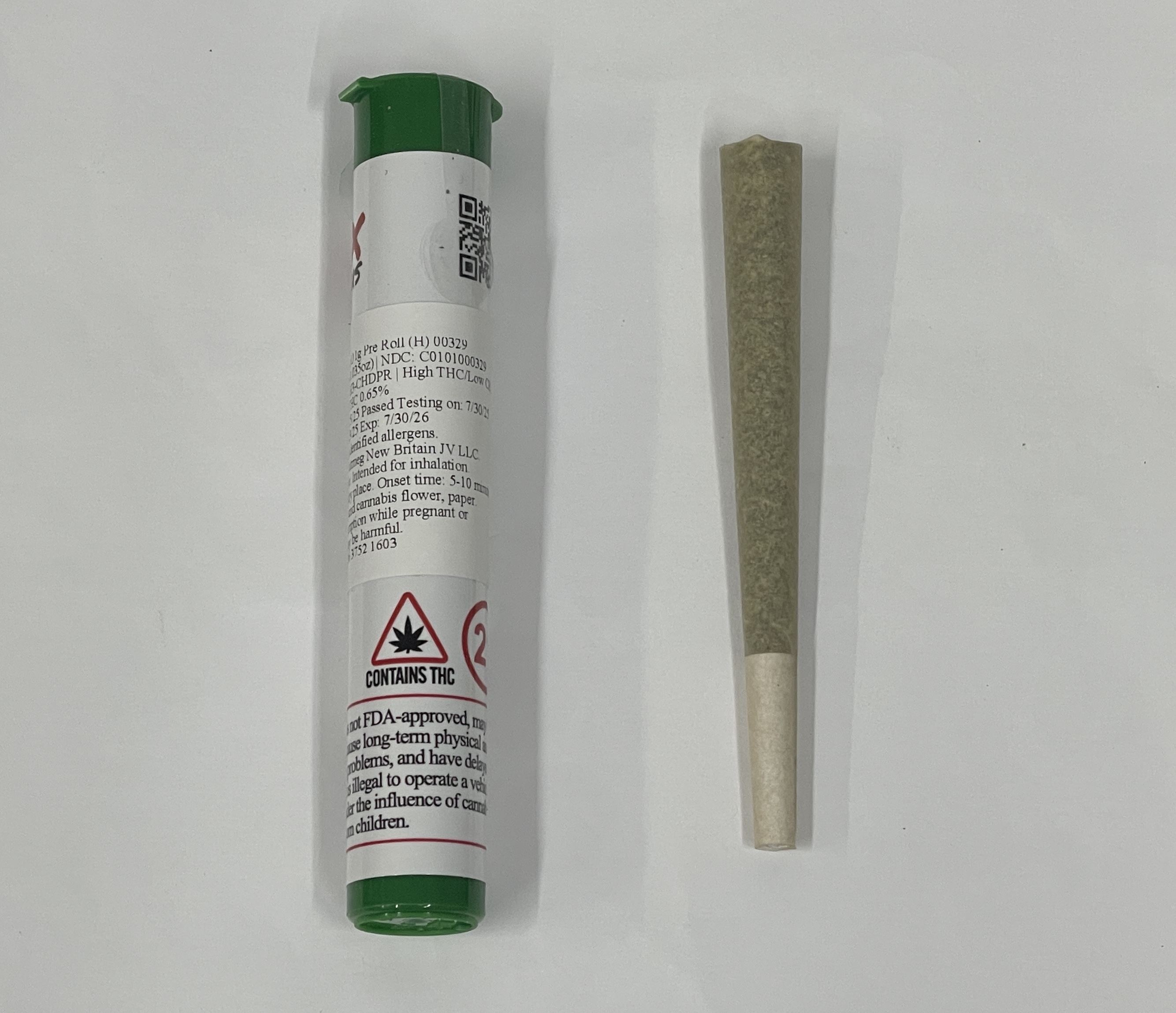 Photograph of product: Chem D (H) | 1g Pre Roll | 00329 | Brix