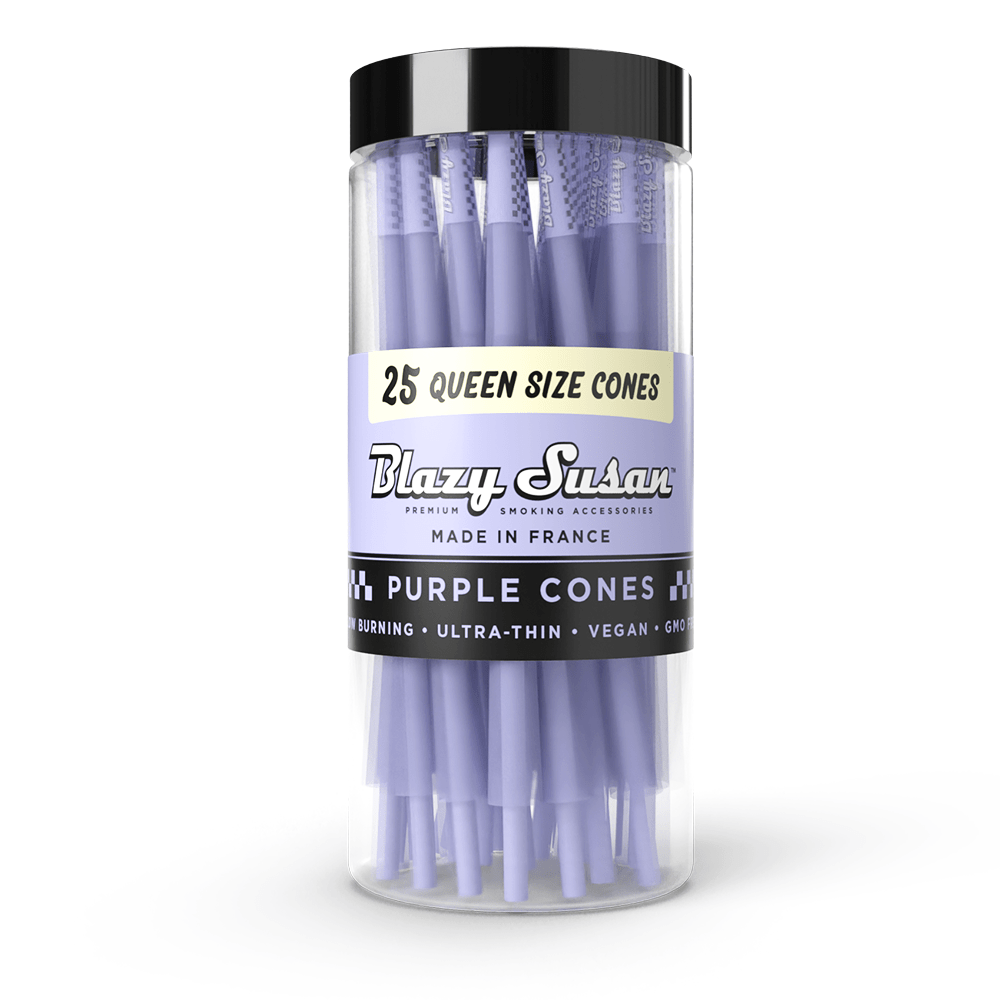 Photograph of product: Blazy Susan Queen Size Purple Pre-Rolled Cones