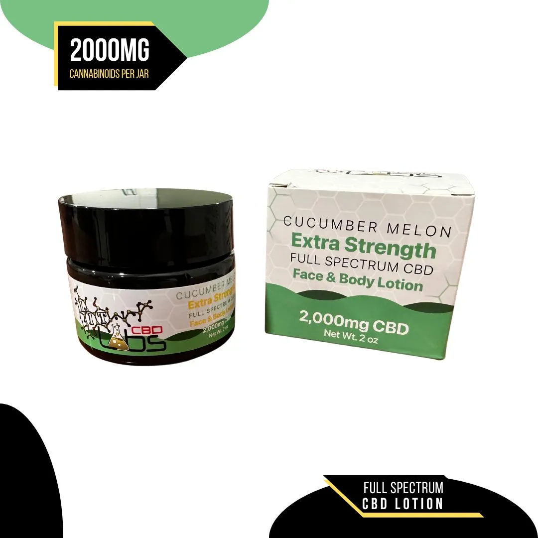 Photograph of product: 2000mg CBD High Strength Lotion - Cucumber Melon
