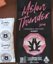Photograph of product: Emerald Sky - Melon Thunder - Gummies 1ct 100mg