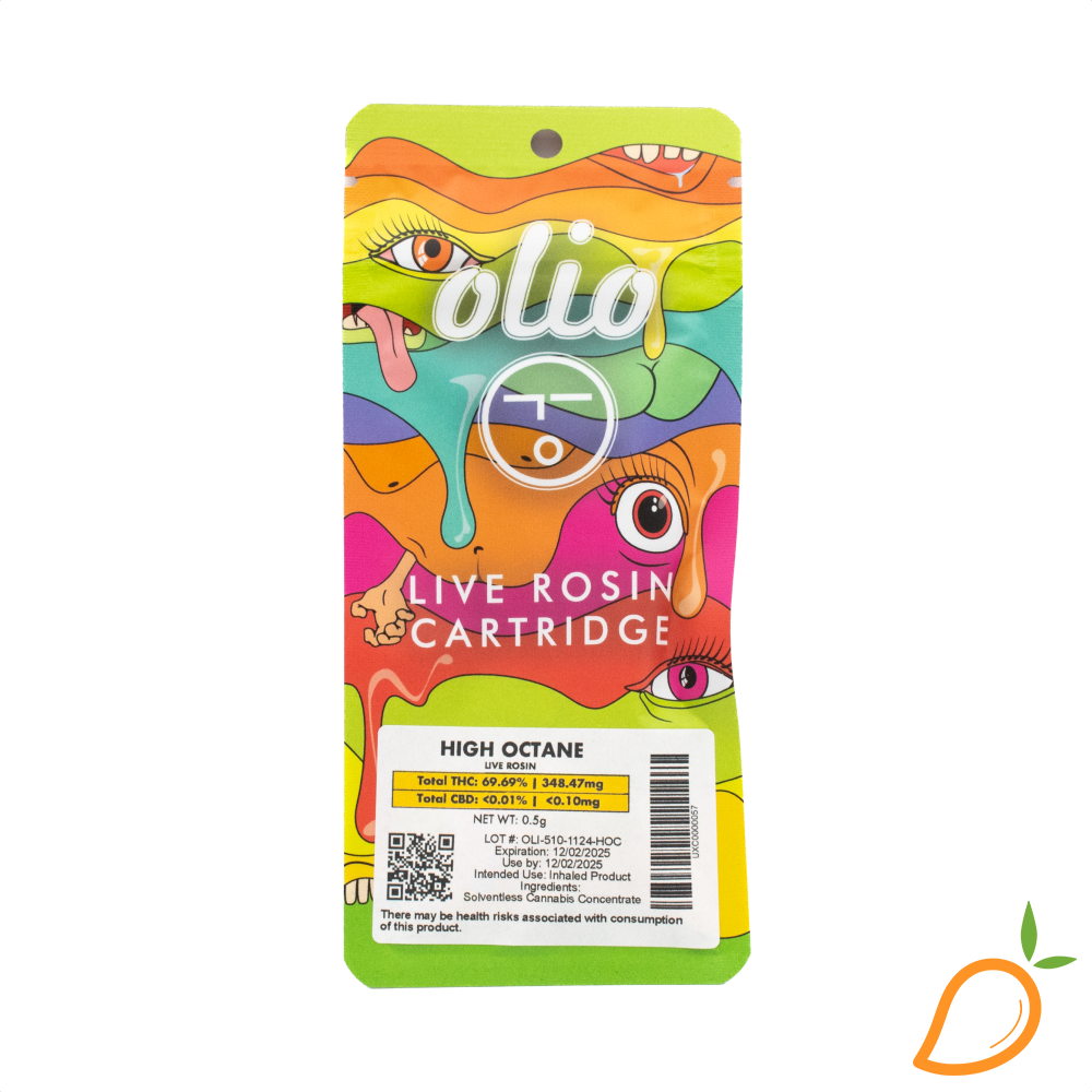 Photograph of product: 0.5g High Octane Live Rosin Vape Olio