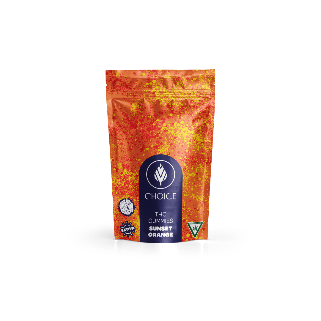 Photograph of product: Choice | Sunset Orange | Gummies | 200mg | Oui'd
