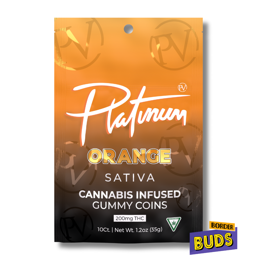 Photograph of product: Orange | Platinum Vape | 200mg | Gummies
