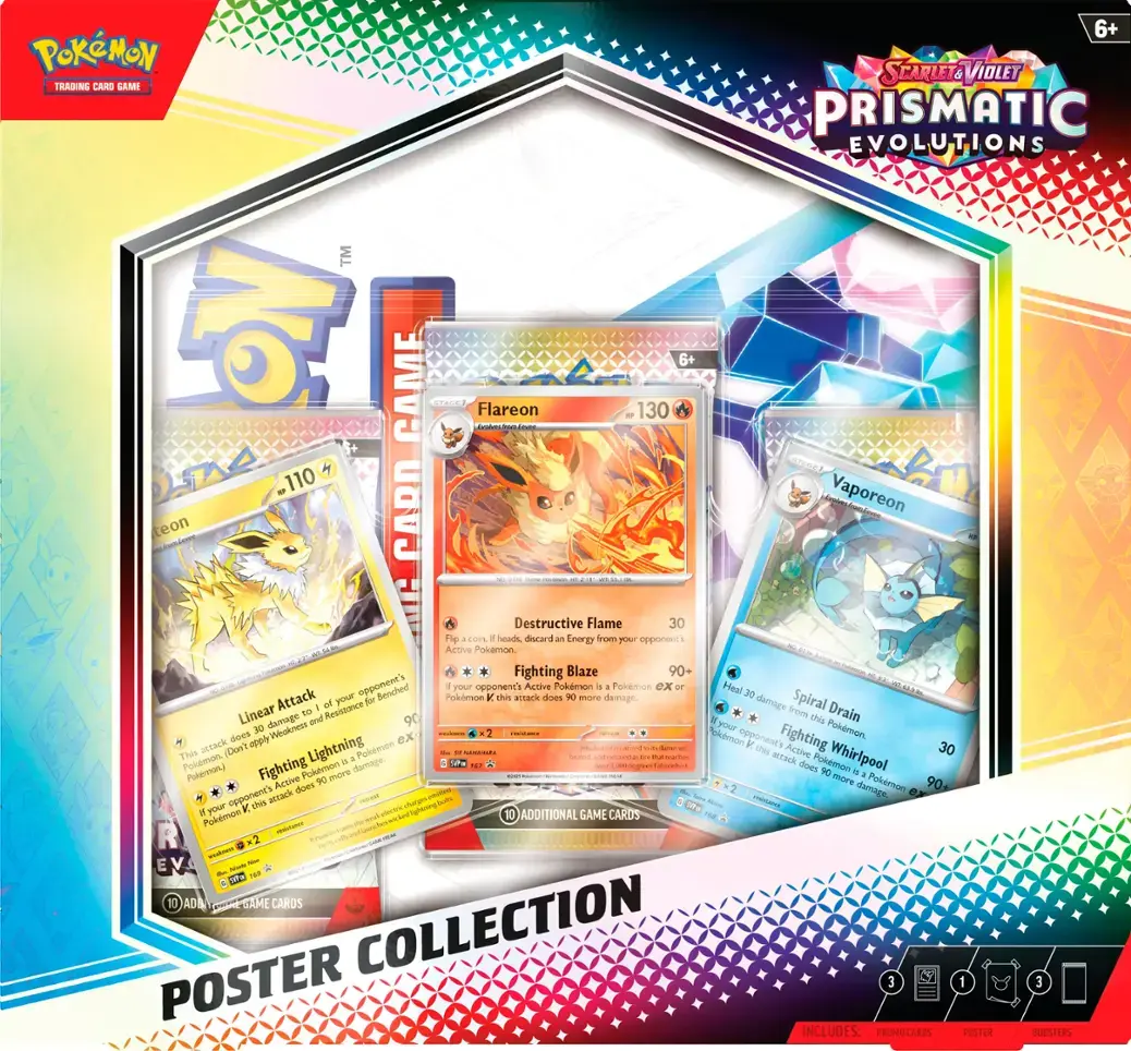 Photograph of product: Trading Cards | Pokemon | Pokemon Prismatic Evolutions Poster Collection  Scarlet & Violet | LIMIT 1 Pokemon Item Per Day