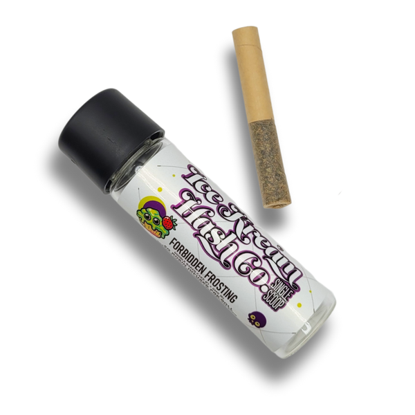 Photograph of product: Forbidden Frosting | 0.5g Rosin Infused | Ice Kream au chocolat Co.
