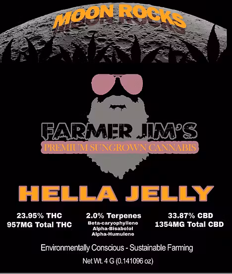 Photograph of product: Farmer Jim - Hella Jelly Moonrocks - 4g