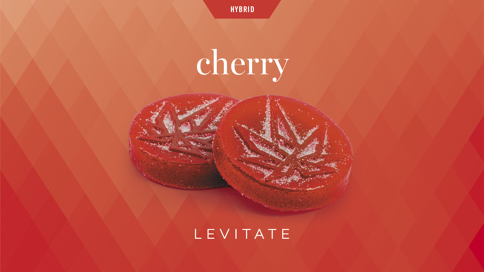 Photograph of product: Levitate | Cherry 4x50mg Hybrid Gummies