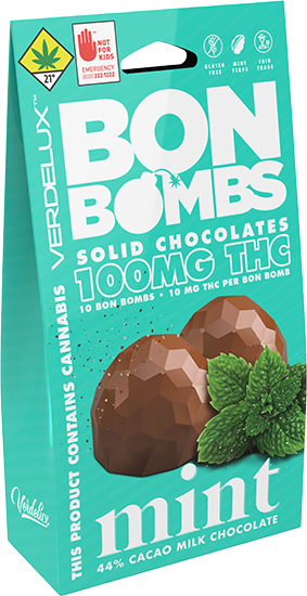 Photograph of product: Bon Bombs | Mint Chocolate | DOH | 10pk | 100mg TH-oui