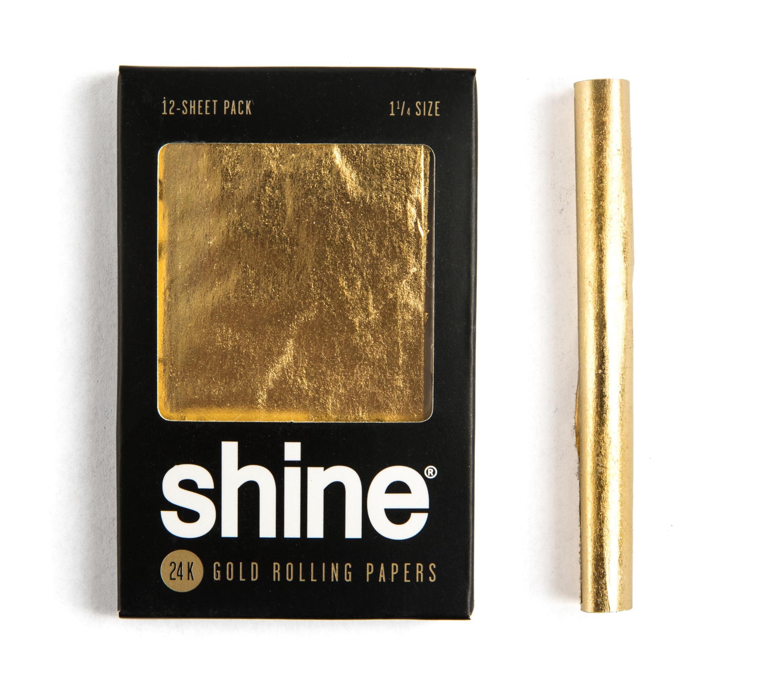 Photograph of product: Shine - 24k Gold Rolling Paper - 1 1/4 Size