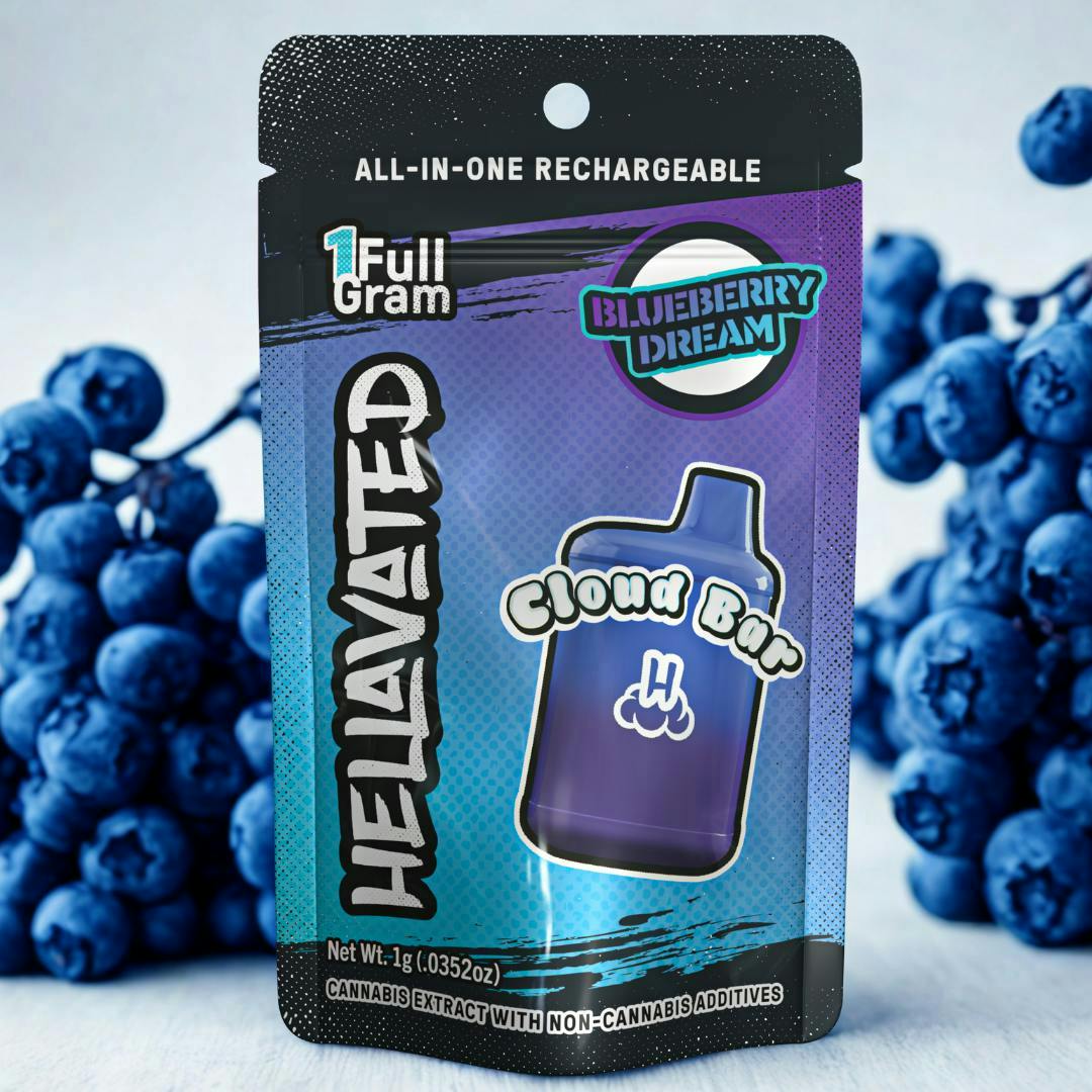 Photograph of product: Hellavated - BLUEBERRY DREAM - Disposable Distillate Cartridge - - H
