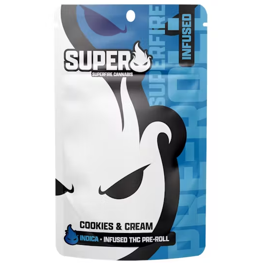 Photograph of product: Superfire Cookies and Cream Infused Preroll Rec