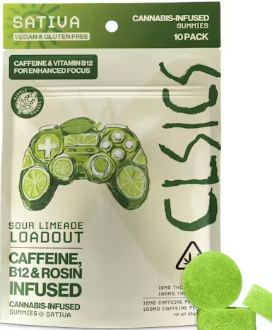 Photograph of product: Sour Limeade Loadout [S] - 100MG Live Rosin Gummies 10PK