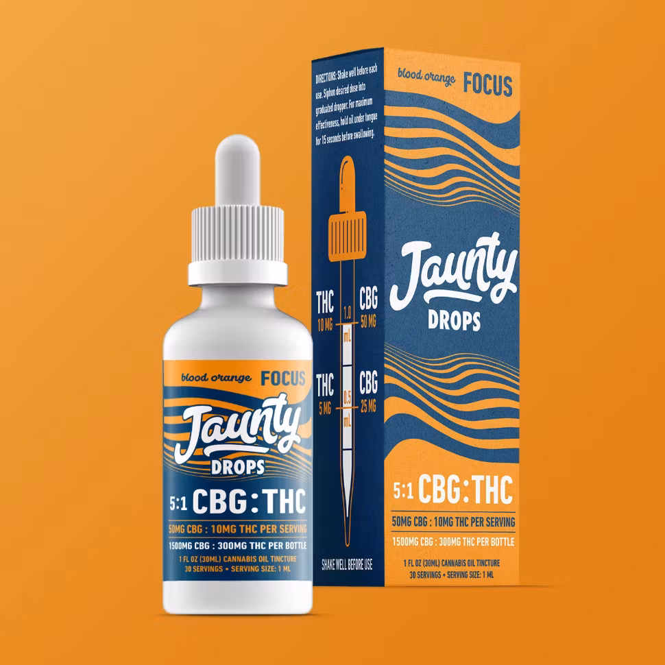 Photograph of product: Jaunty - Focus (S) - 5:1 CBG/TH-oui Tincture - 300mg