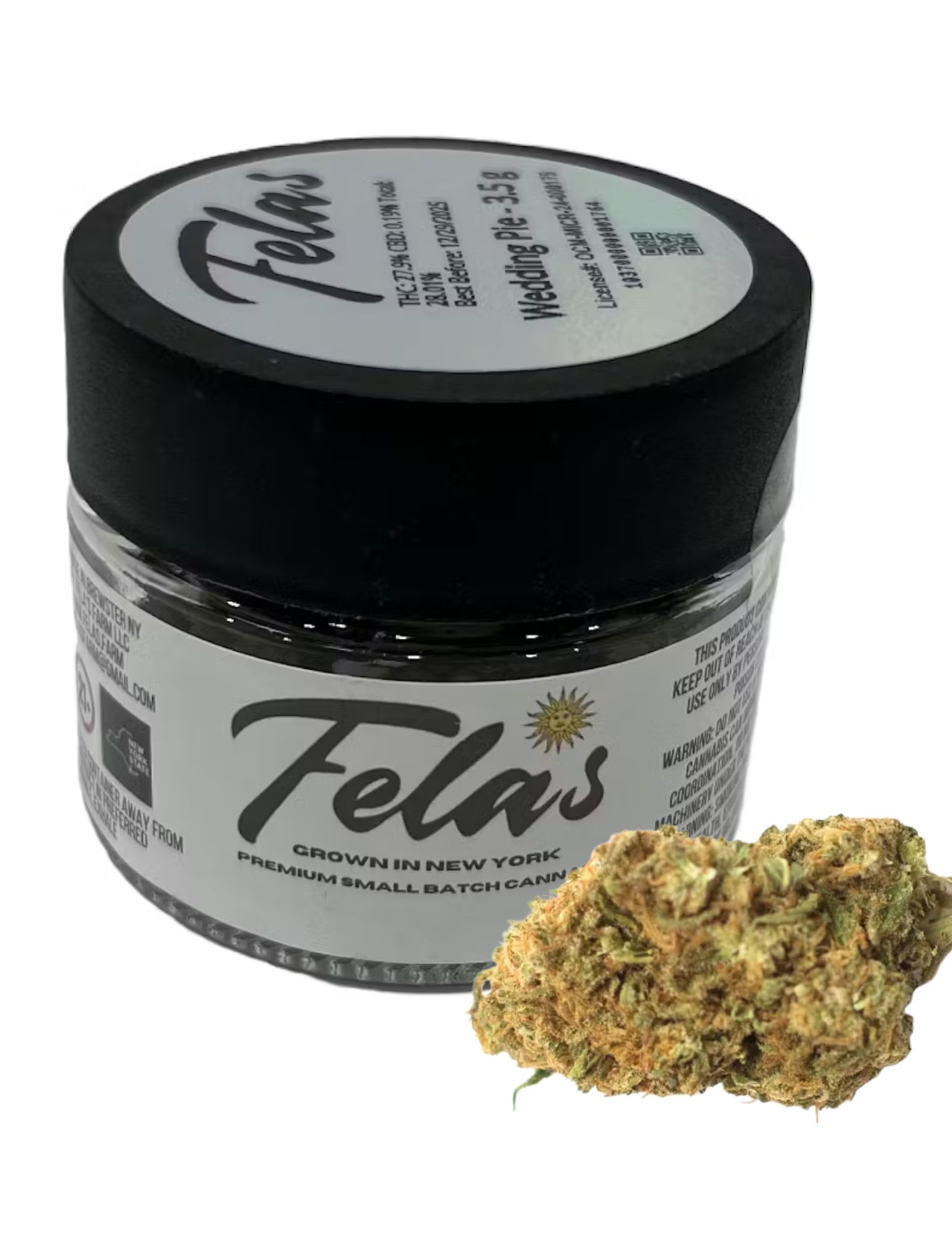 Photograph of product: Fela's | Flower Jar 3.5 | Wedding Pie - 3.5g