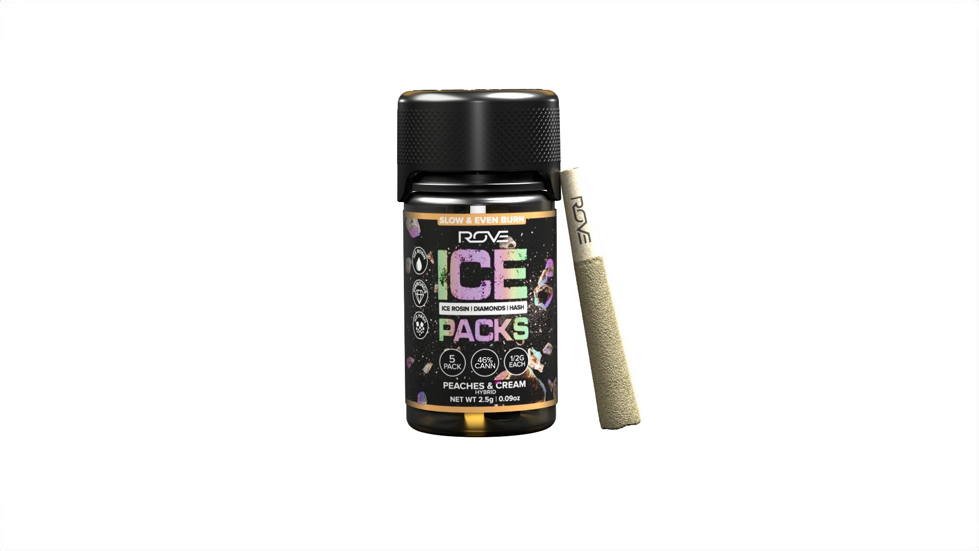 Photograph of product: Rove | Infused 5 pack | Peaches and Cream | 2.5g