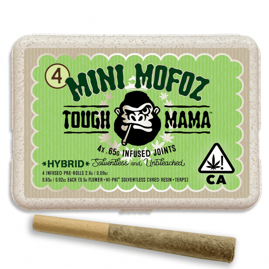 Photograph of product: D. Tough Mama MiniMofoz 4pk x .65g Solventless Infused Pre Rolls - Fuelato (H) - 