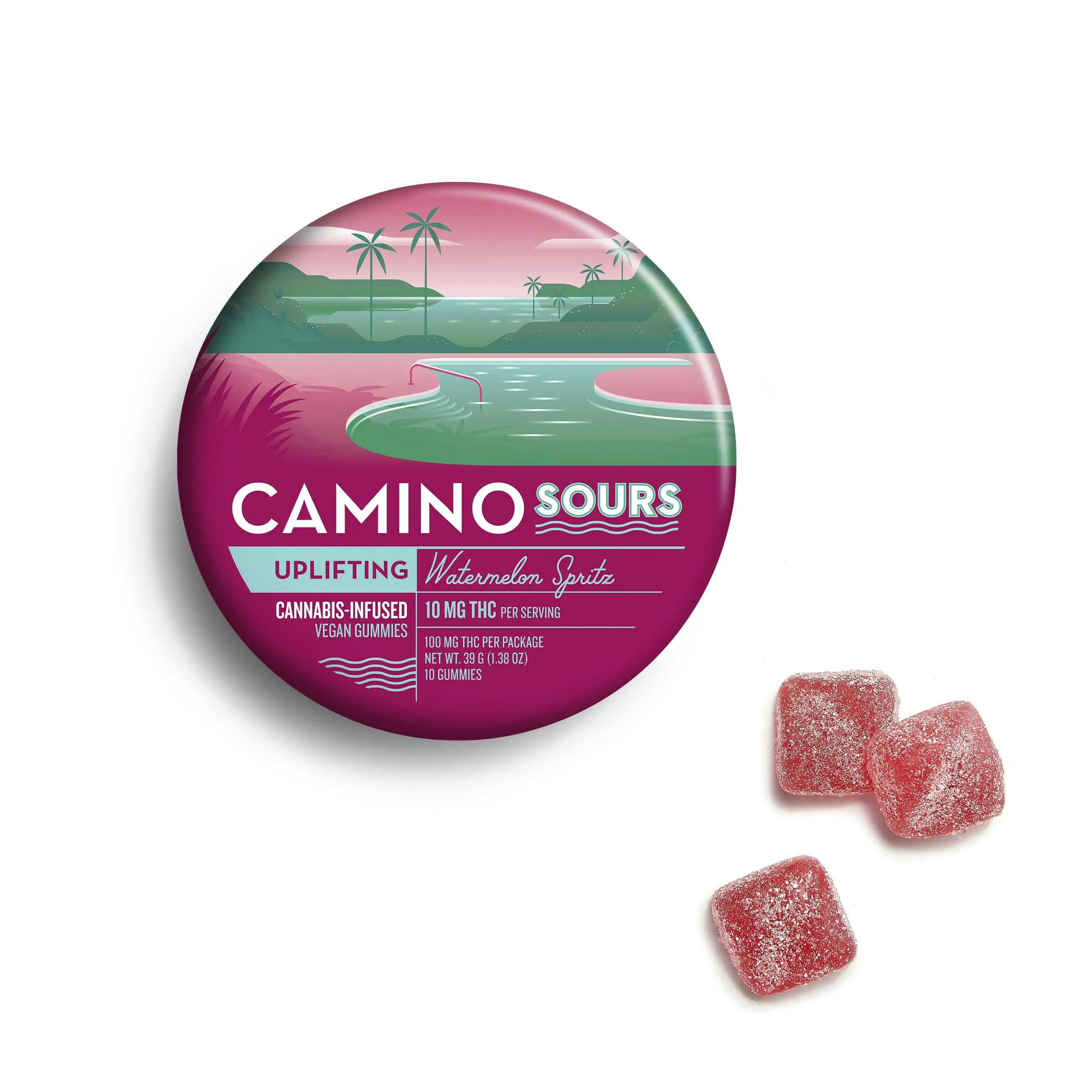 Photograph of product: Camino Sours | Watermelon Spritz Uplifting | 100mg TH-oui