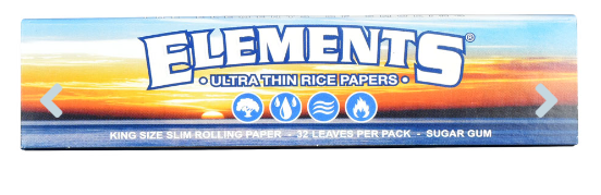 Photograph of product: Elements Ultra Thin Rice Rolling Papers | King Size Slim