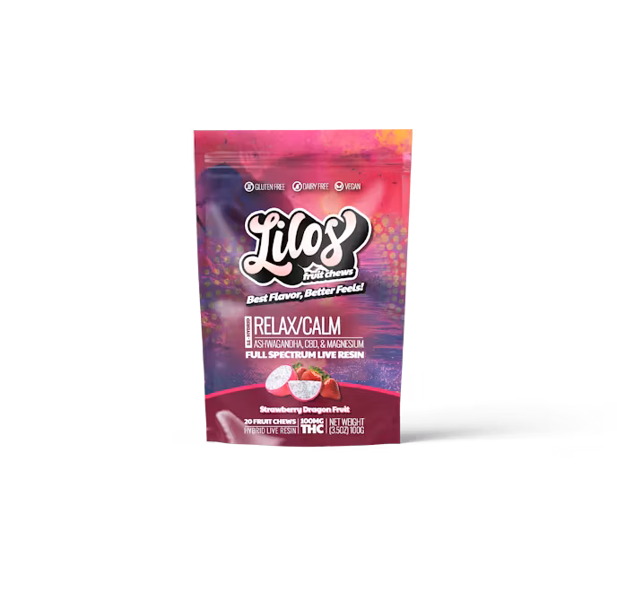 Photograph of product: Relax/Calm Strawberry Dragon Fruit TH-oui:CBD 1:1 | Live Resin Gummies 100mg - Discover