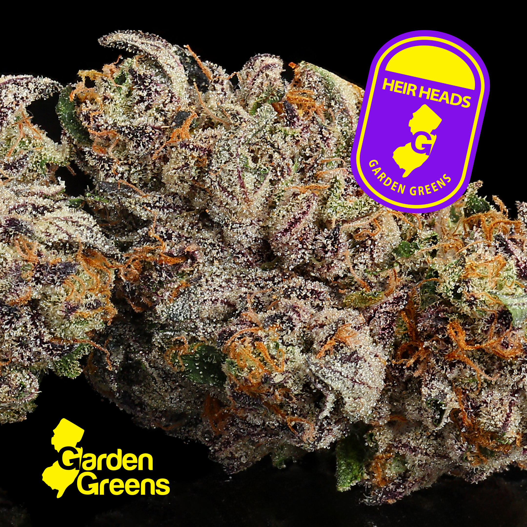 Photograph of product: Garden Greens | Flower | Heir Heads | 3.5g