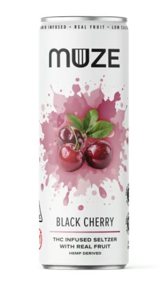 Photograph of product: MUZE Seltzer - Black Cherry 12oz