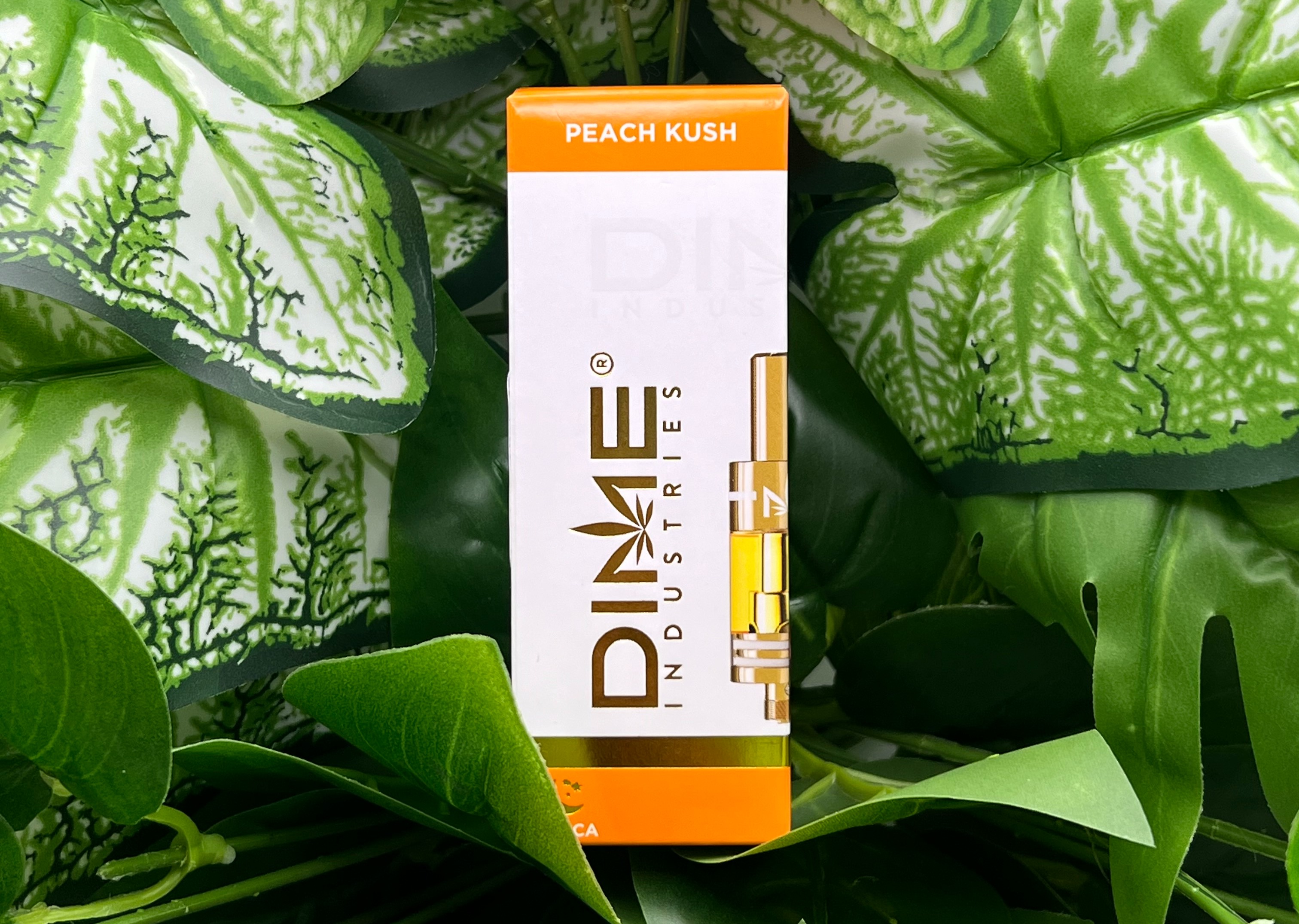 Photograph of product: Dime - Peach Kush - 1g Cartridge
