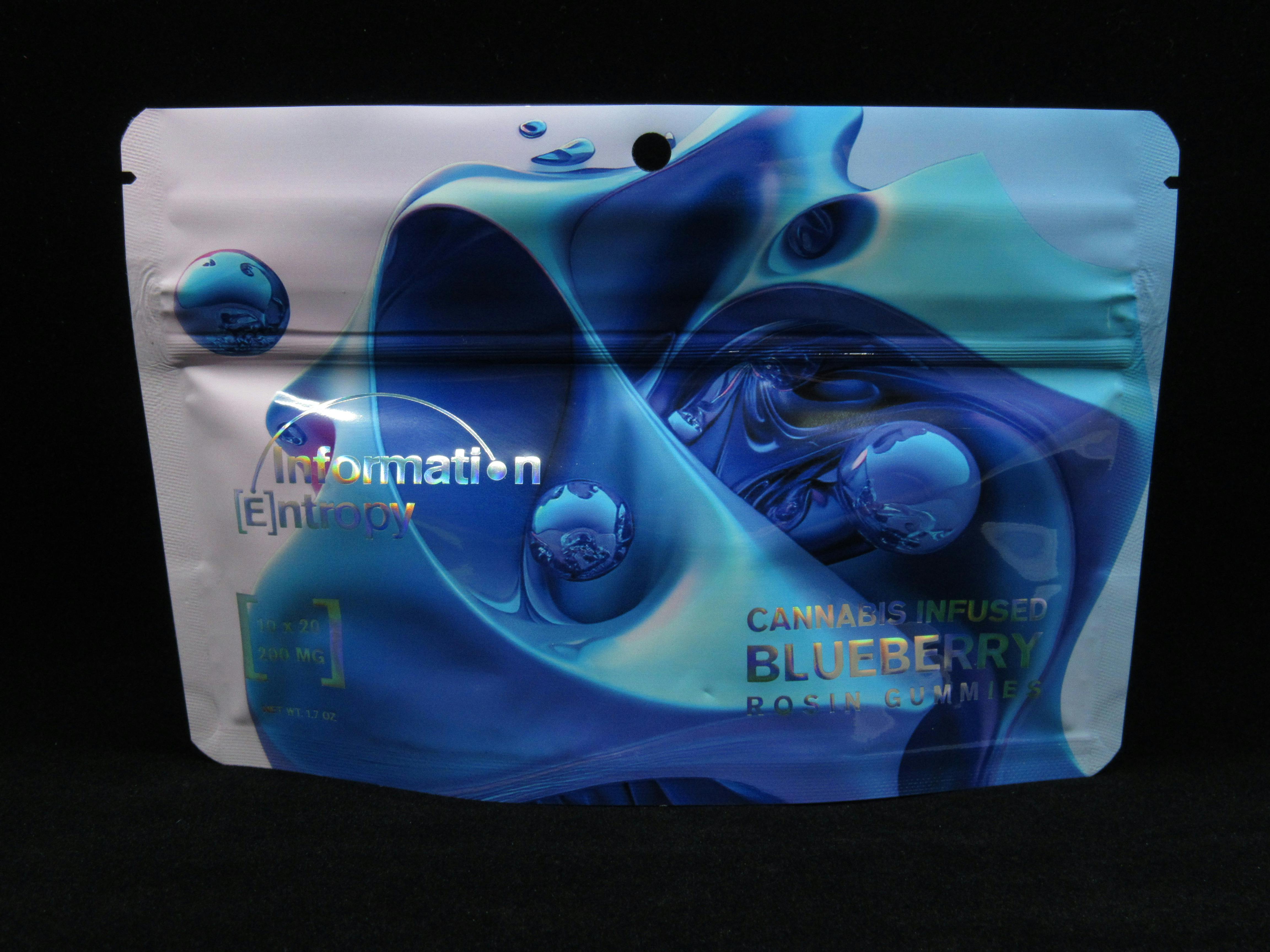 Photograph of Product: Blueberry 200mg Rosin Gummies | Information Entropy