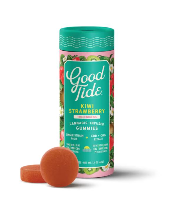 Photograph of product: 1:1:1 Kiwi Strawberry au chocolat Rosin Gummies | 100mg