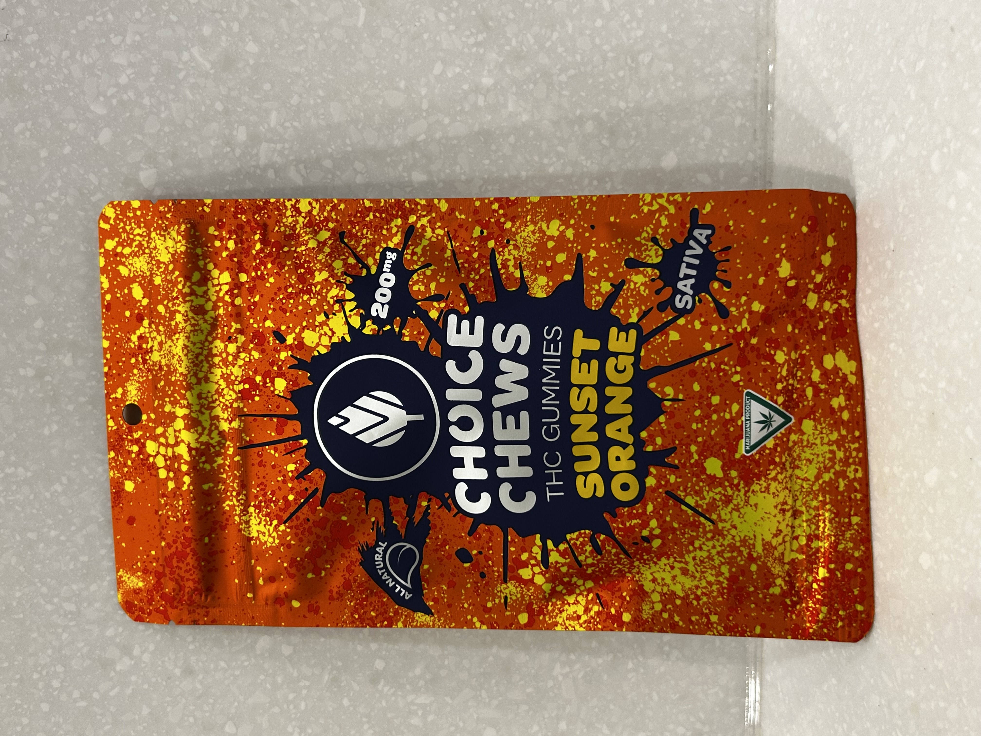 Photograph of product: Choice Chews | Gummy | Sunset Orange | 100mg