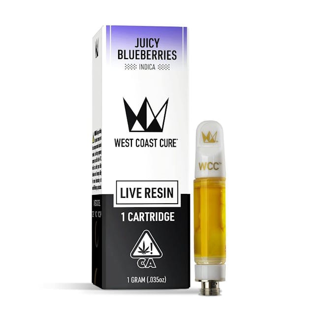Photograph of product: Juicy Blueberries - WCC 1g Live Resin Cartridge - 