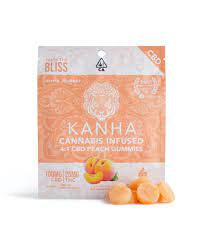 Photograph of product: Peach 4:1 Cbd:Thc Gummies
