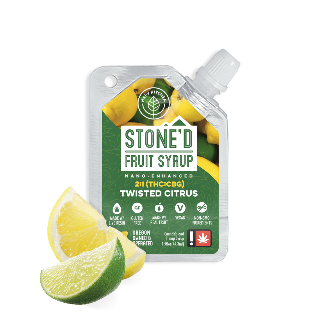 Photograph of product: Hapy Kitchen - STONE'D: 2:1 TWISTED CITRUS - Fruit Syrup - (250mg) - S