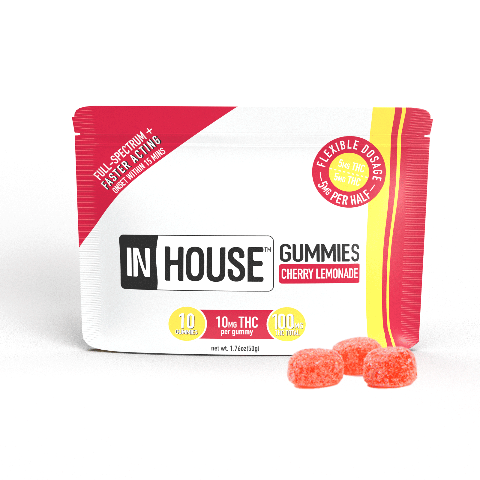 Photograph of product: Cherry Lemonade | 10mg | 10pk Gummies | In House