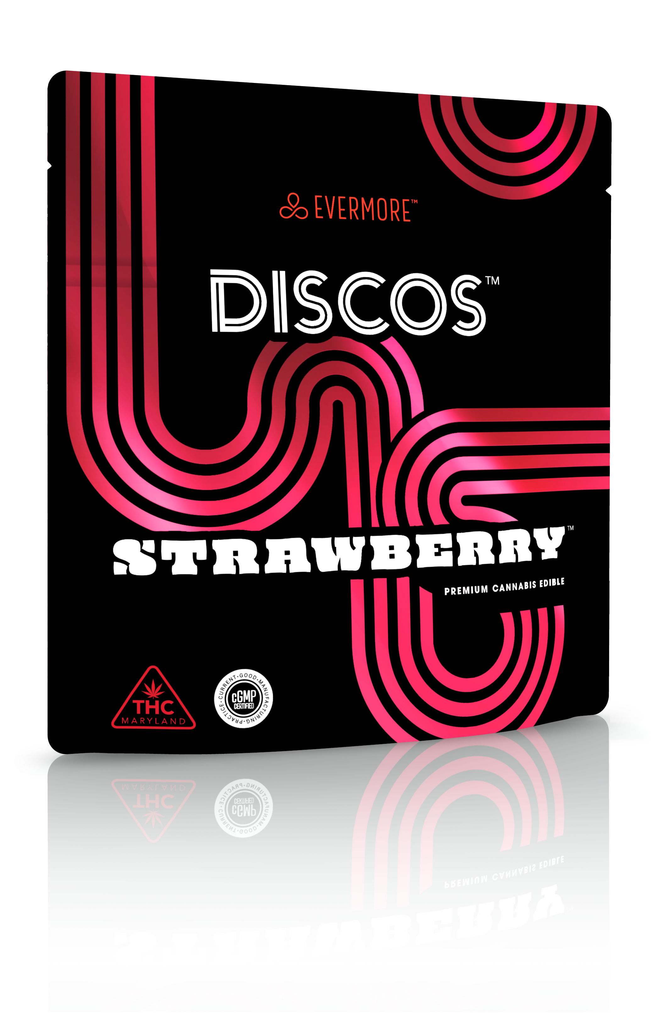 Photograph of Product: Evermore: Strawberry Discos 100mg