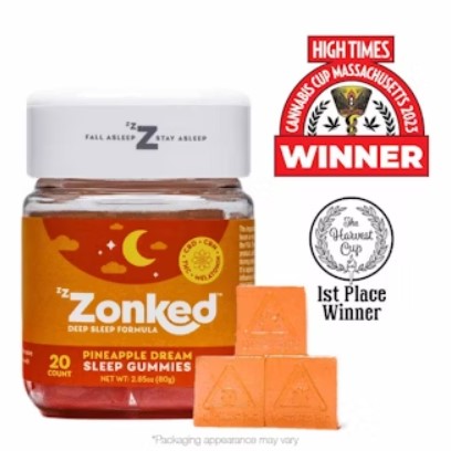 Photograph of product: Pineapple Dream Zzzonked Gummies 4-5.5mg 20pc