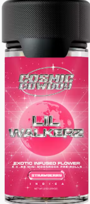 Photograph of product: COSMIC COWBOY | 5-PK LIL WALKERS MOONROCK INFUSED | STRAWBERRY