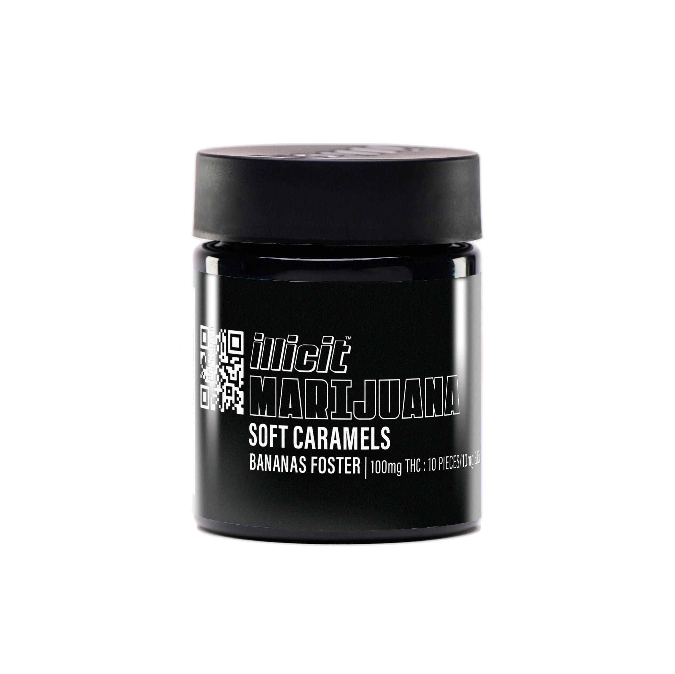 Photograph of product: Illicit | Soft Caramels | Bananas Foster | 10pk/100mg