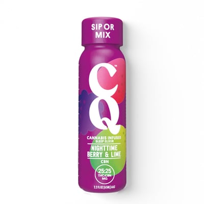 Photograph of product: CQ - Infused Shot - NightTime Berry & Lime 1:1 CBN:TH-oui (25mg)