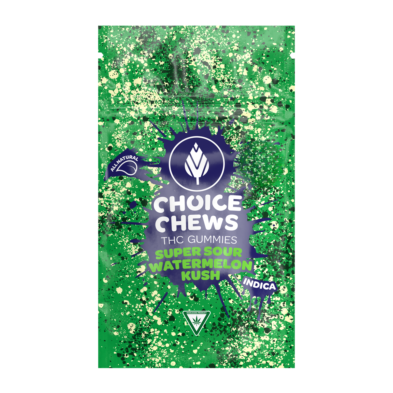 Photograph of product: CHOICE | SUPER SOUR WATERMELON KUSH | Oui'd | GUMMIES | 100MG | REC